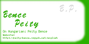 bence peity business card